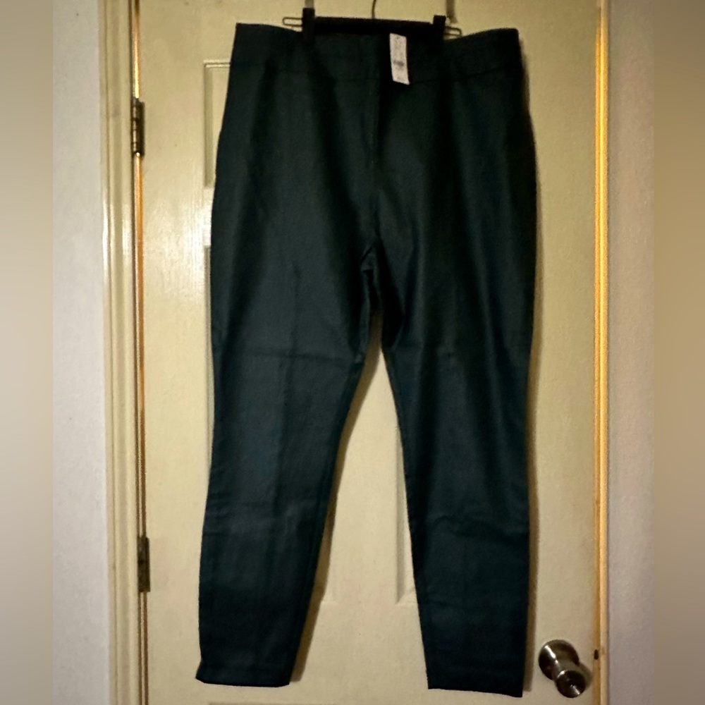 NY&Co forest green faux leather pants.